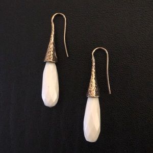 BRONZO ITALIA WHITE QUARTZITE EARRINGS- ITALIAN